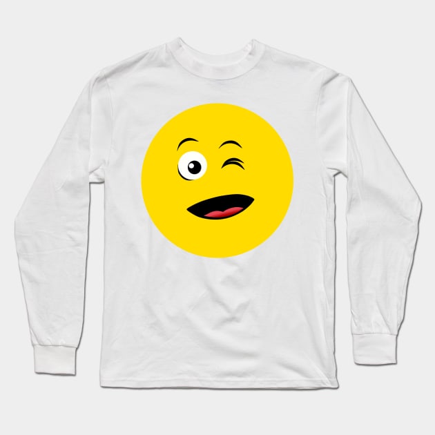 Emoji - cute face Long Sleeve T-Shirt by Aurealis